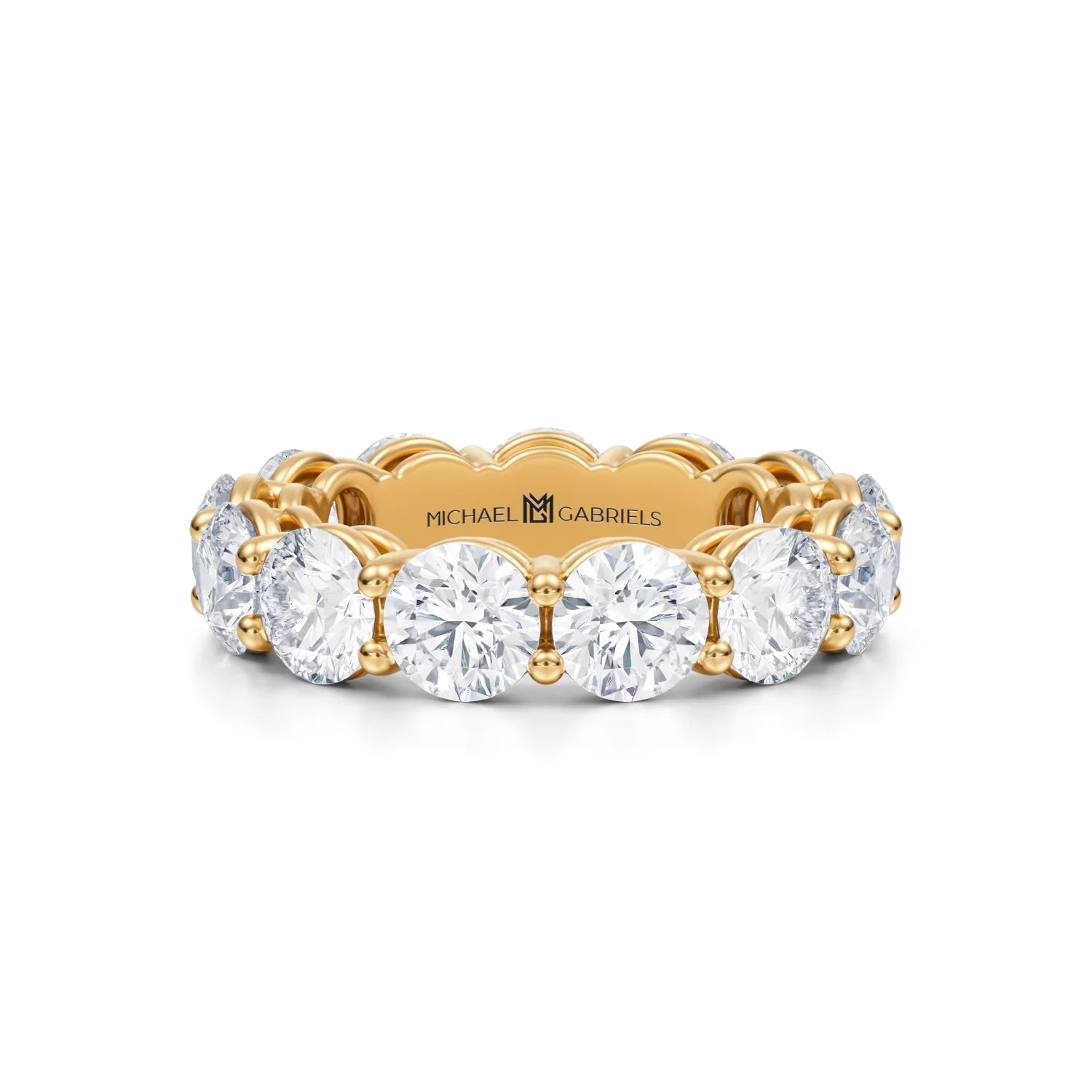 6 Carat round Lab Grown Diamond Basket Eternity Band