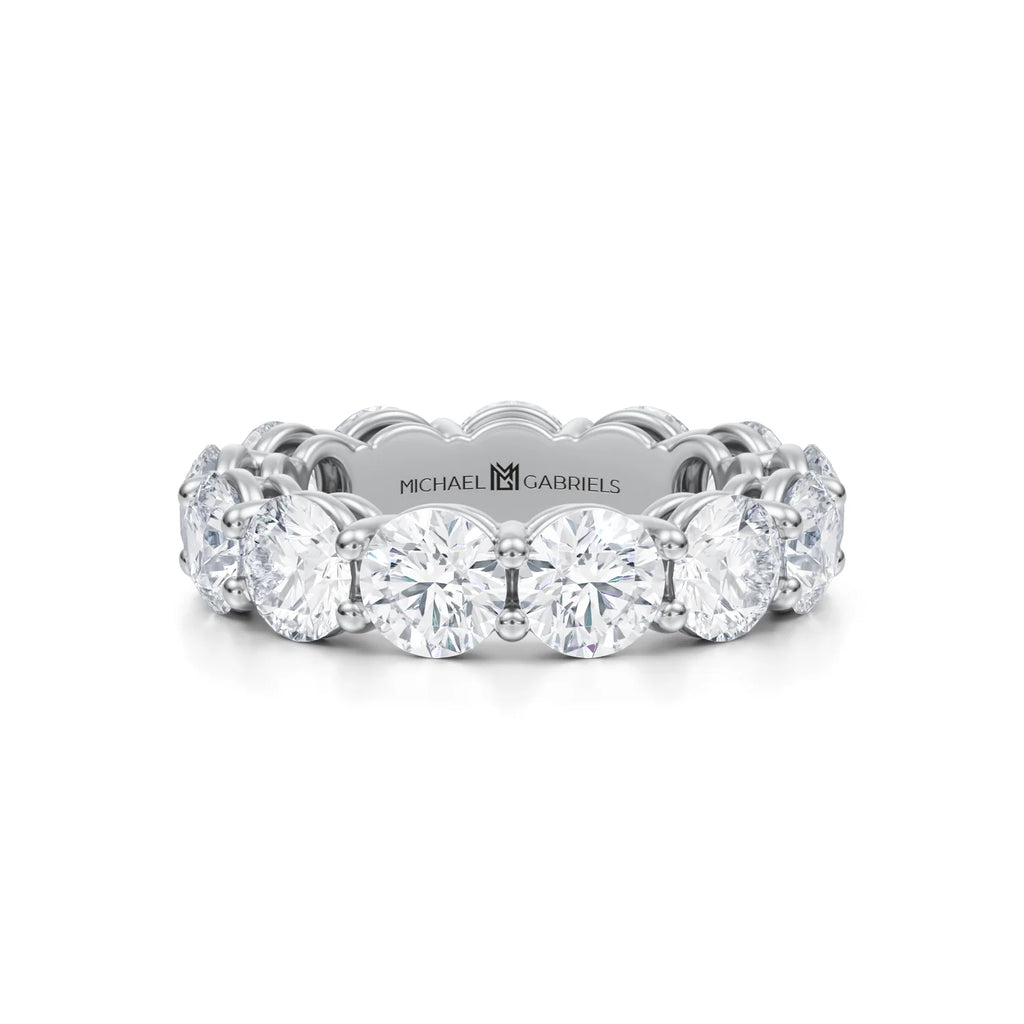 6 Carat round Lab Grown Diamond Basket Eternity Band
