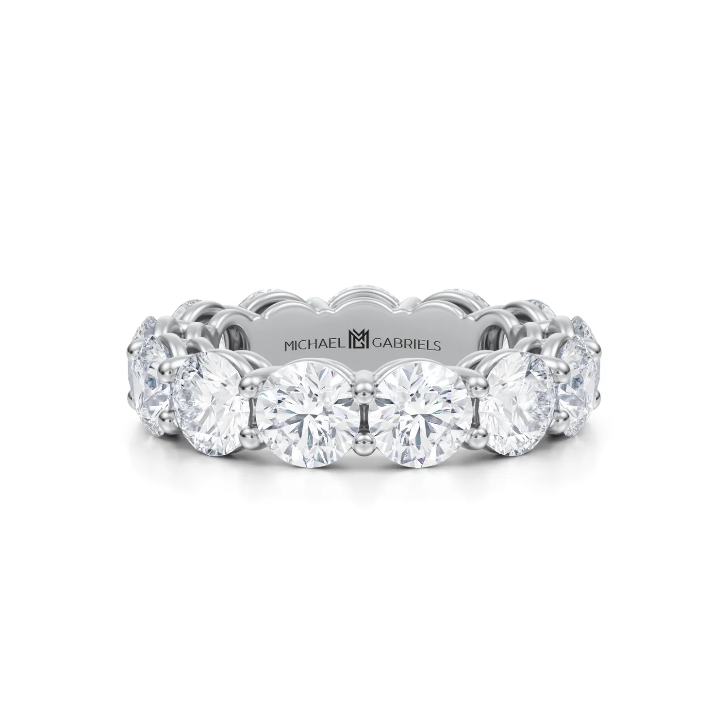 6 Carat round Lab Grown Diamond Basket Eternity Band