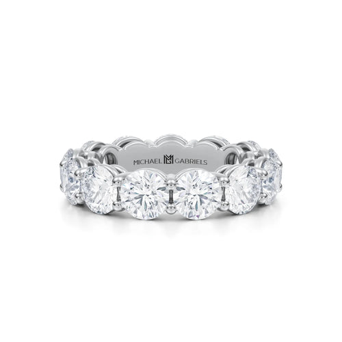 6 Carat round Lab Grown Diamond Basket Eternity Band