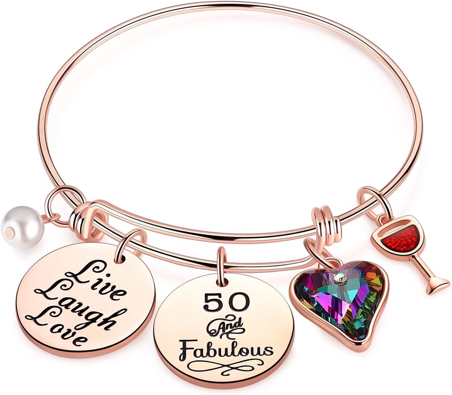 Birthday Gifts for Women Girls Bracelet, Birthday Charm Bracelets 10Th 20Th 30Th 40Th 50Th 60Th 70Th 80Th 90Th Birthday Gift for Daughter, Sister, Friend, Teen Girls, Mom, Grandma