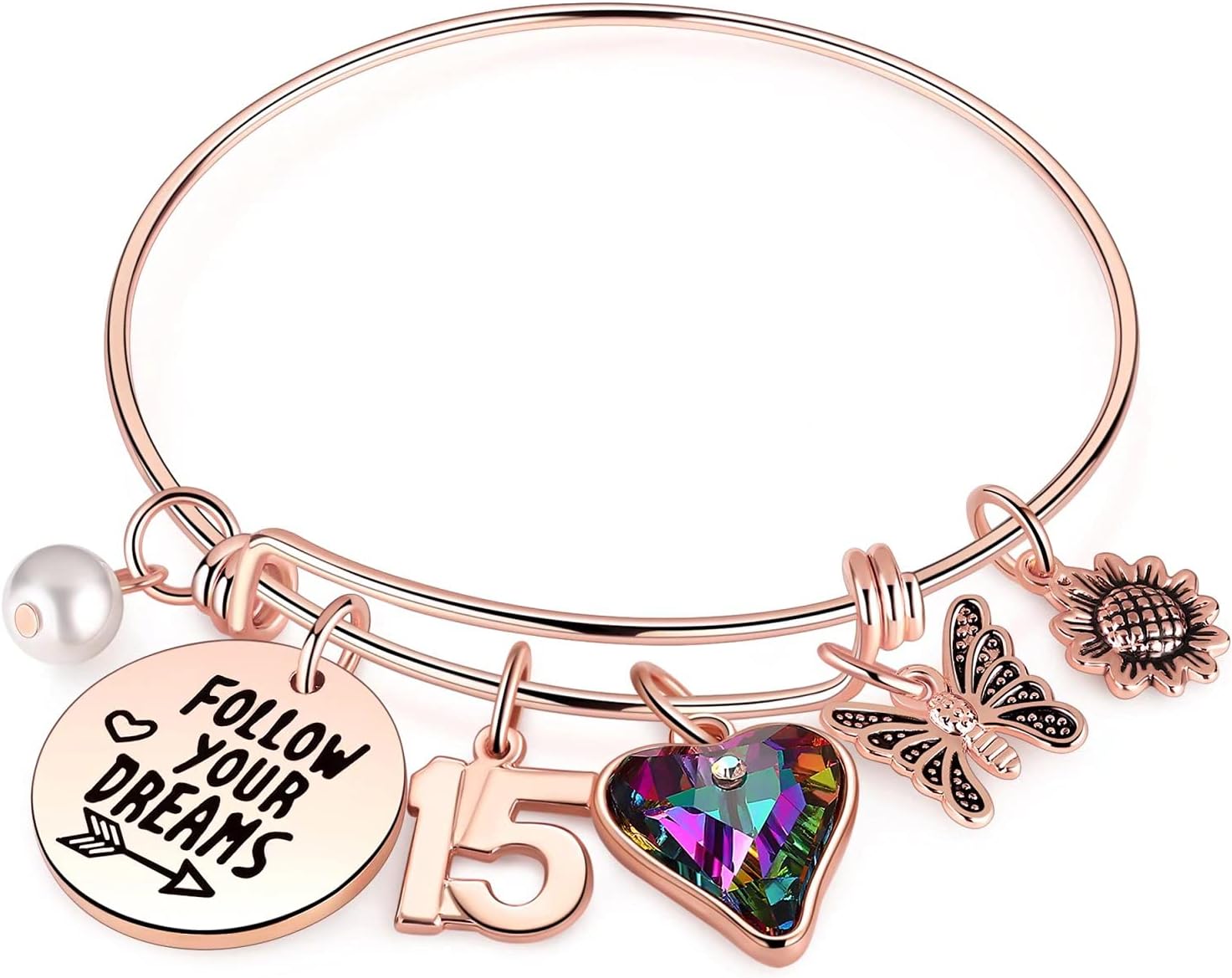 Birthday Gifts for Women Girls Bracelet, Birthday Charm Bracelets 10Th 20Th 30Th 40Th 50Th 60Th 70Th 80Th 90Th Birthday Gift for Daughter, Sister, Friend, Teen Girls, Mom, Grandma