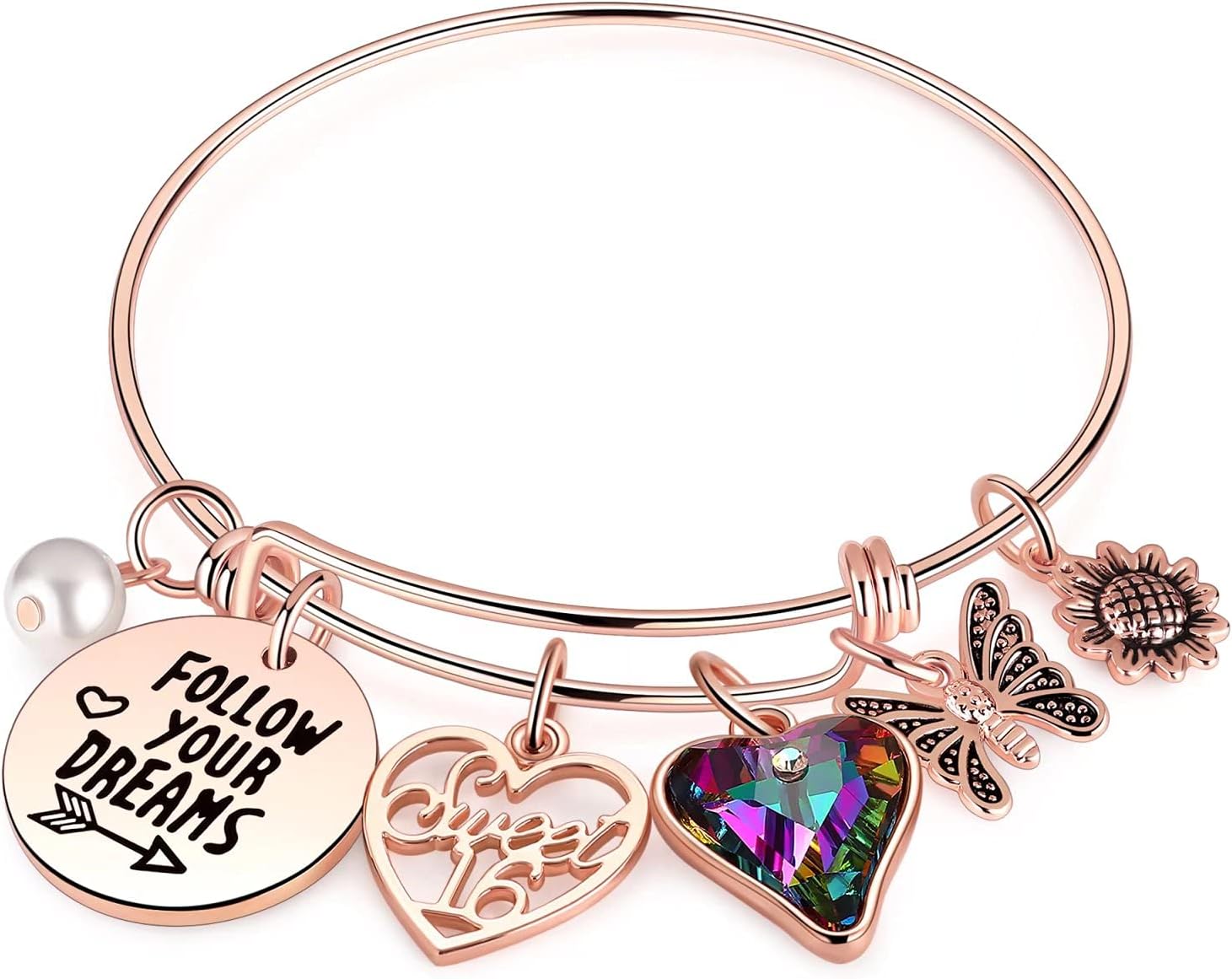 Birthday Gifts for Women Girls Bracelet, Birthday Charm Bracelets 10Th 20Th 30Th 40Th 50Th 60Th 70Th 80Th 90Th Birthday Gift for Daughter, Sister, Friend, Teen Girls, Mom, Grandma