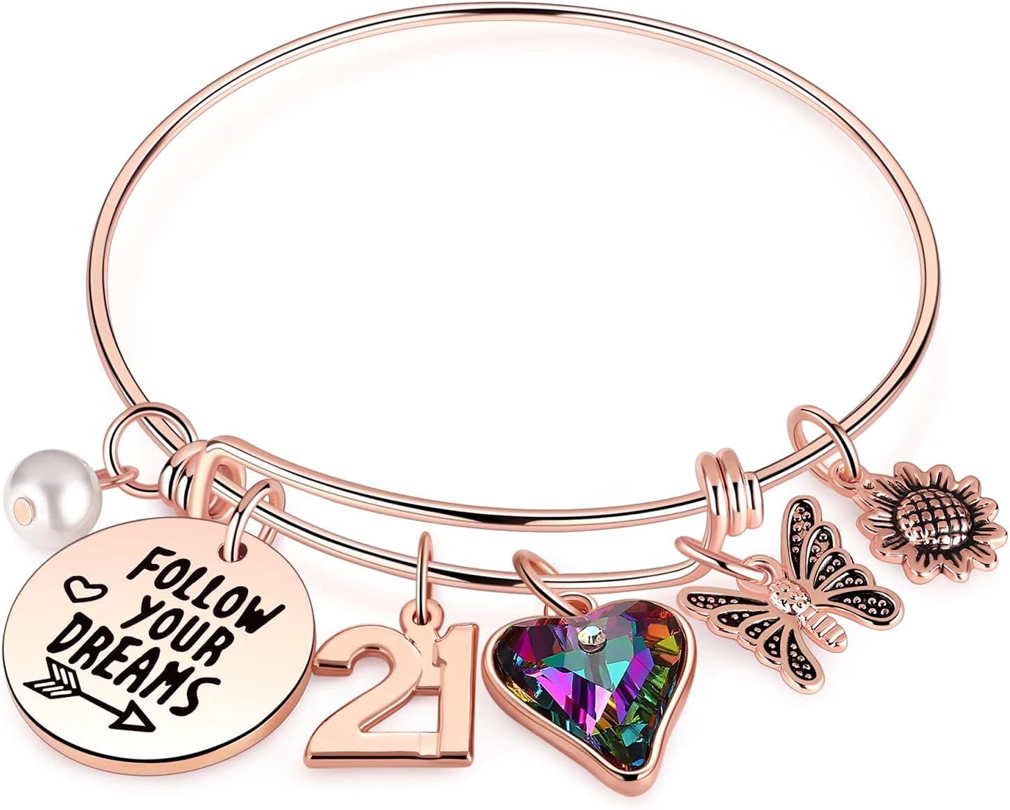 Birthday Gifts for Women Girls Bracelet, Birthday Charm Bracelets 10Th 20Th 30Th 40Th 50Th 60Th 70Th 80Th 90Th Birthday Gift for Daughter, Sister, Friend, Teen Girls, Mom, Grandma