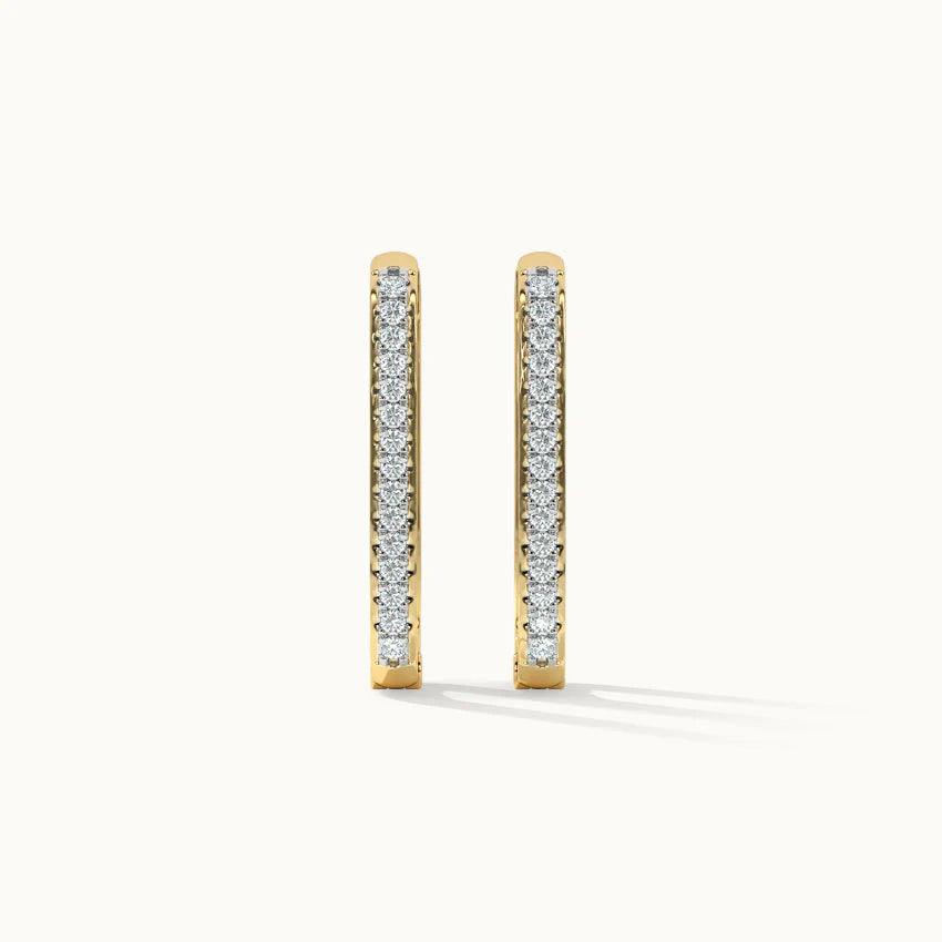 Paperclip Large Diamond Hoops