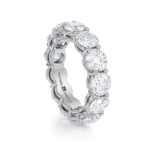 6 Carat round Lab Grown Diamond Basket Eternity Band