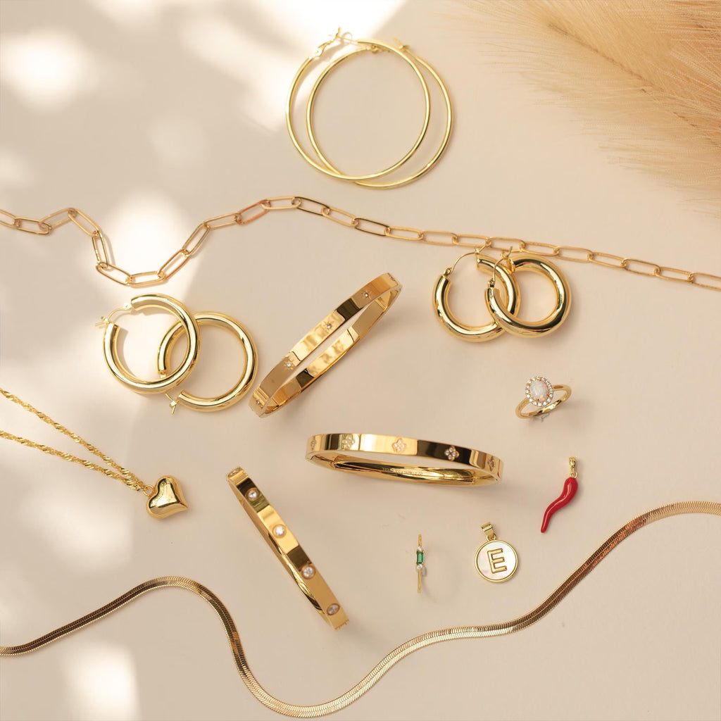 Bangle Bracelet Waterproof - Never Fades, Gold Hinged Bangle, Flower Bracelet, Jewelry Birthday Gifts for Women